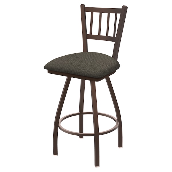 36" Swivel Bar Stool, Bronze Finish, Graph Chalice Seat